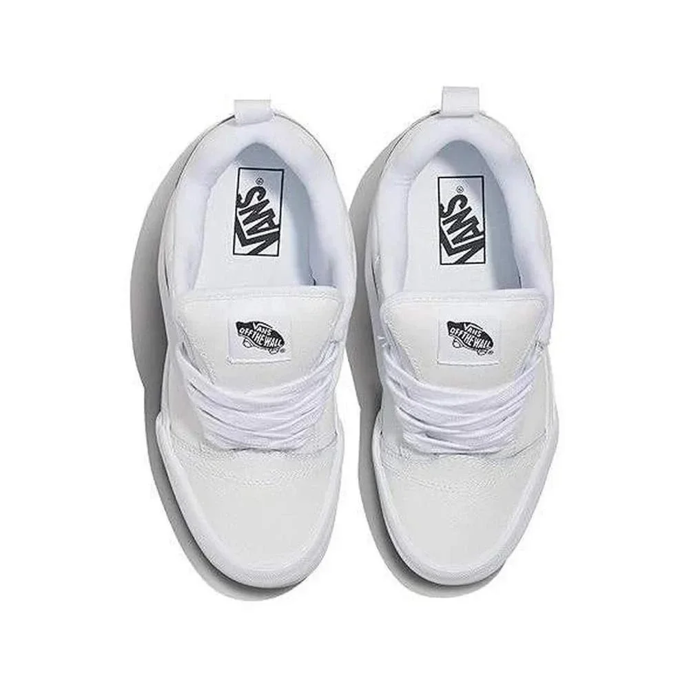 Vans Knu Skool White Leather Chunky Skate Shoes‎ Mens 11.5